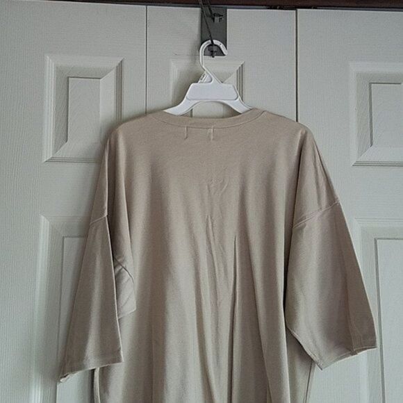 Tan Tee Shirt with Longer Sleeves Size L - Picture 6 of 6